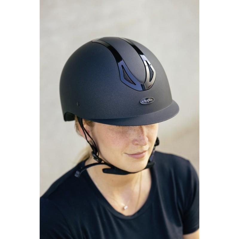 CHOPLIN - Casque d'Equitation AERO Coque Microfibres suède Taille : 49/52