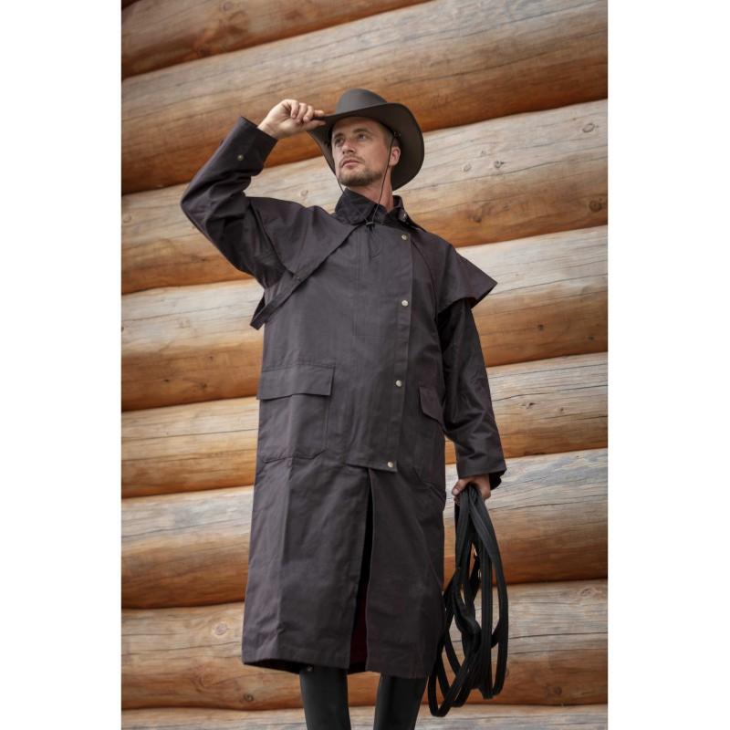 RANDOL'S - Imperméable  Australien long en coton huilé imperméable