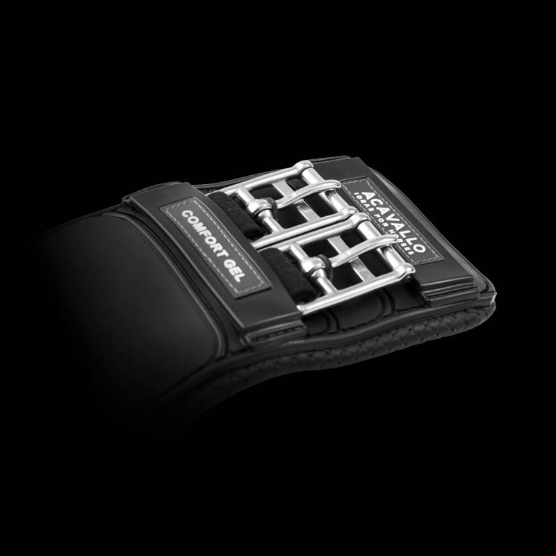 ACAVALLO - Sangle Dressage Courte PVC Anti Chocs à Gel Anti Compression 55 CM