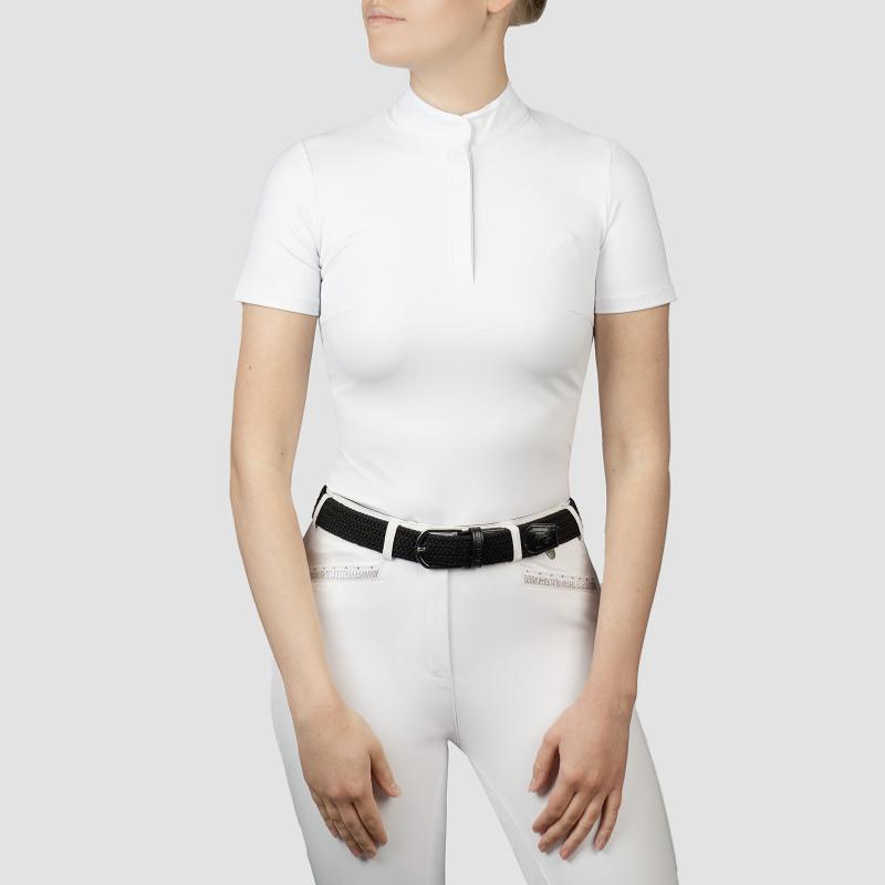 HORKA - Polo de Concours Femme technique à col zippé SABRINA FEMME XS NOIR