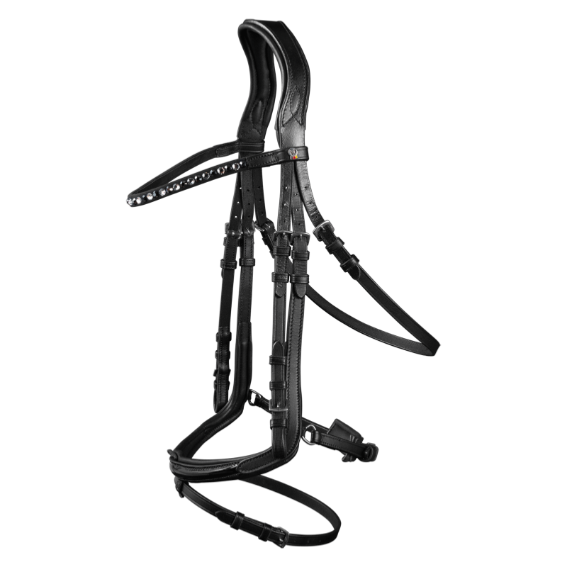 WALDHAUSEN - Bridon en Cuir XLine avec Muserolle Déportée FREEDOM