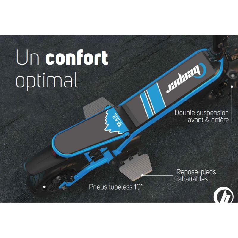 BEEPER - Trottinette Electrique Cavalier Pliante Chemins et Route TRAIL Modèle 10 Ah