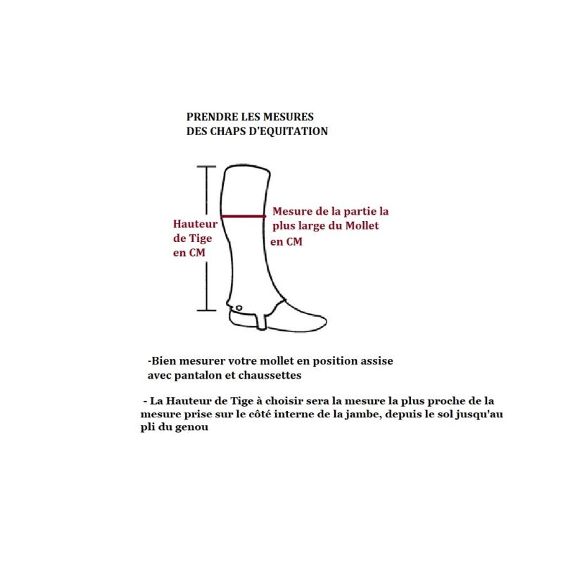 EQUITHEME - Chaps équitation cuir grainé fin SELECT XS TALL