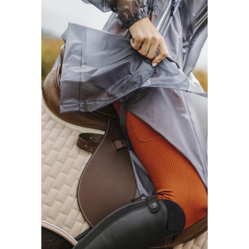 EQUITHEME - Imperméable long étanche à capuche pour Cavalier HANOI XS