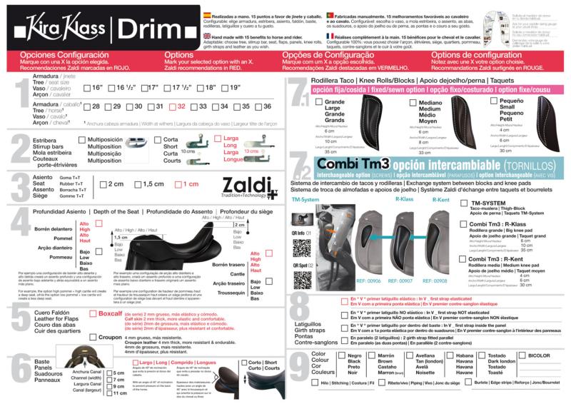 ZALDI - Selle de Dressage assise extra confort DRIM sur mesure
