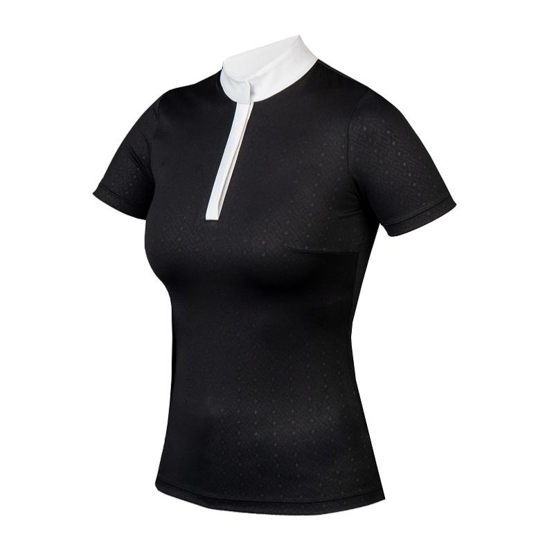 HORKA - Polo de Concours Femme technique à col zippé SABRINA FEMME XS NOIR