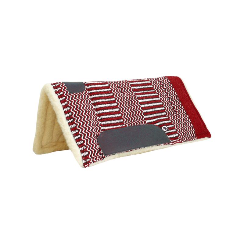 BURIONI - Tapis Western Laine et Mouton AZTEC BLEU ROI