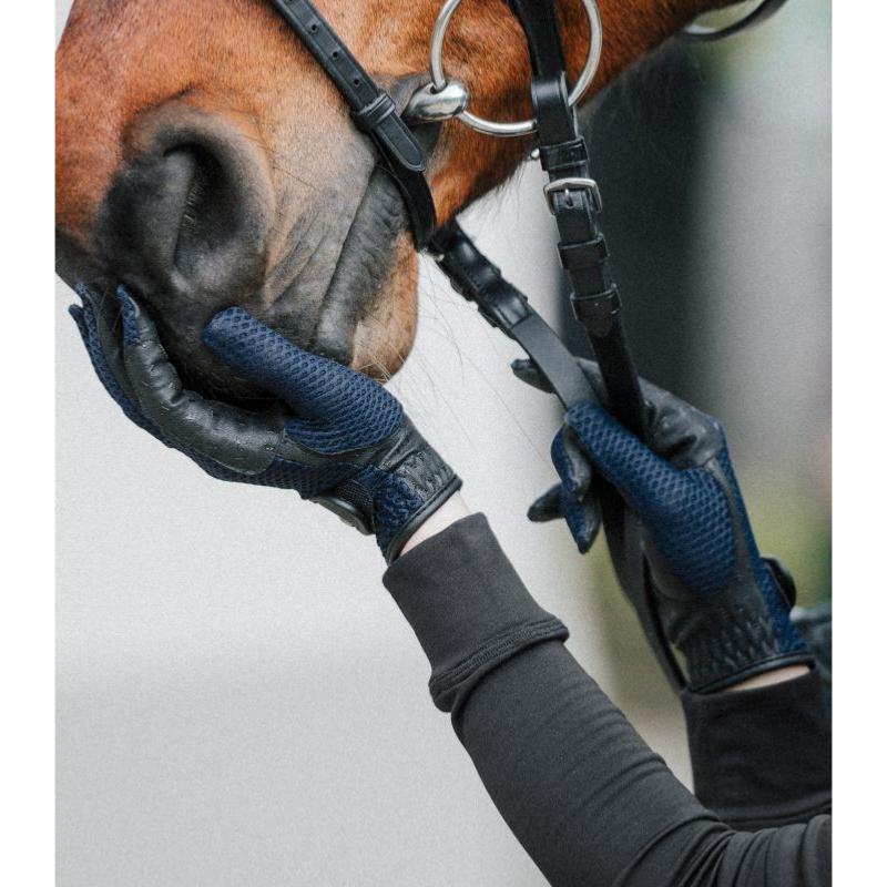 Gants Equitation Aérés Très Souples NANTES, ELT PARIS XS FEMME NOIR