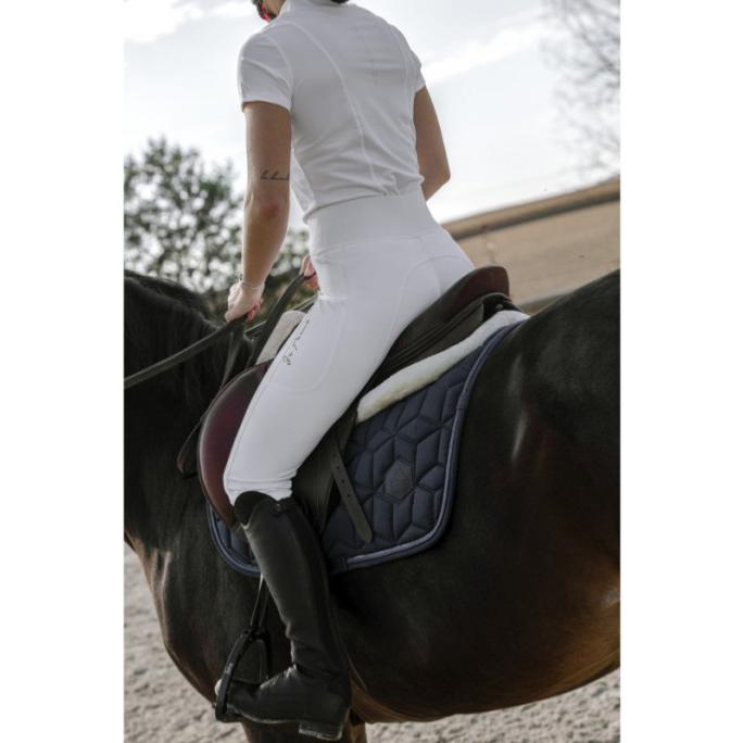 EQUITHEME - Legging Equitation Femme Taille croisée FLORA 34 FR FEMME NOIR