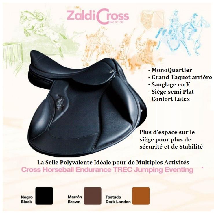 ZALDI - Selle de CROSS monoquartier COMPLETO sur mesure 17 POUCES NOIR