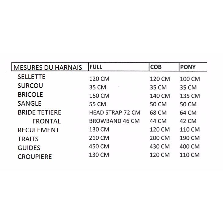 AMAHORSE - Harnais d'attelage  Complet en cuir taille mini shetland à Shetland MINI SHETLAND