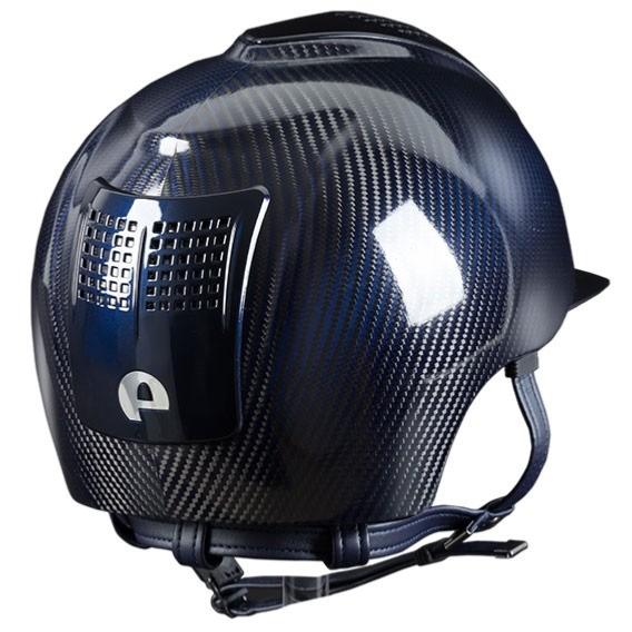 KEP ITALIA - Casque d'Equitation Coque Carbone E-LIGHT Shine 3 Inserts TAILLE 51 CM BLEU 3 éléments BLEU