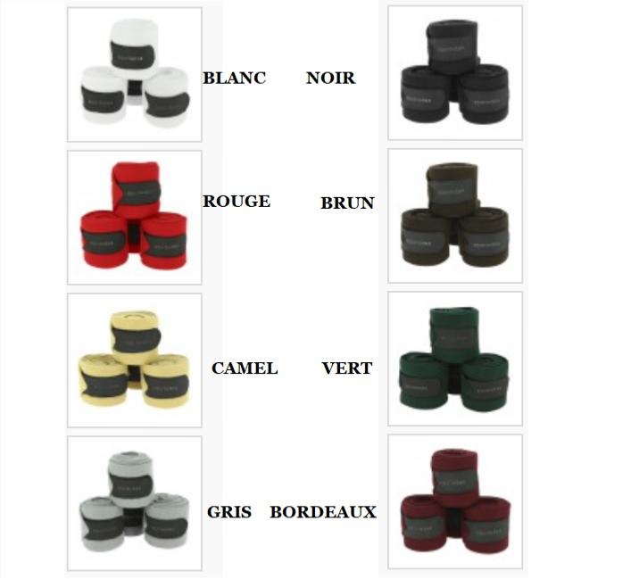 Bandes de Polo en Polaire EQUITHEME, Les 4 MARINE