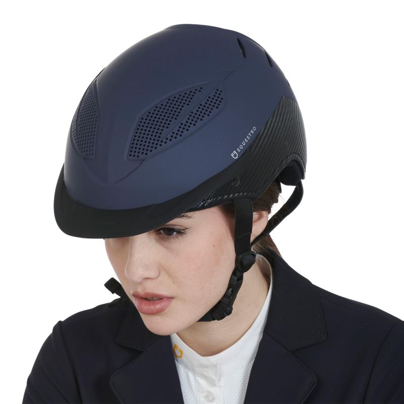 EQUESTRO - Casque Equitation et Multi Sports Léger, Réglable par Molette TAILLE S/M 50-56  cm NOIR