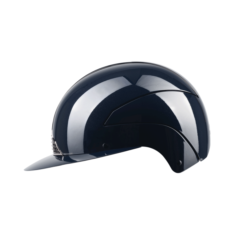SWING - Casque d'équitation brillant grande visière Lady GLOSSY H24 MARINE TAILLE 59 - 61 CM