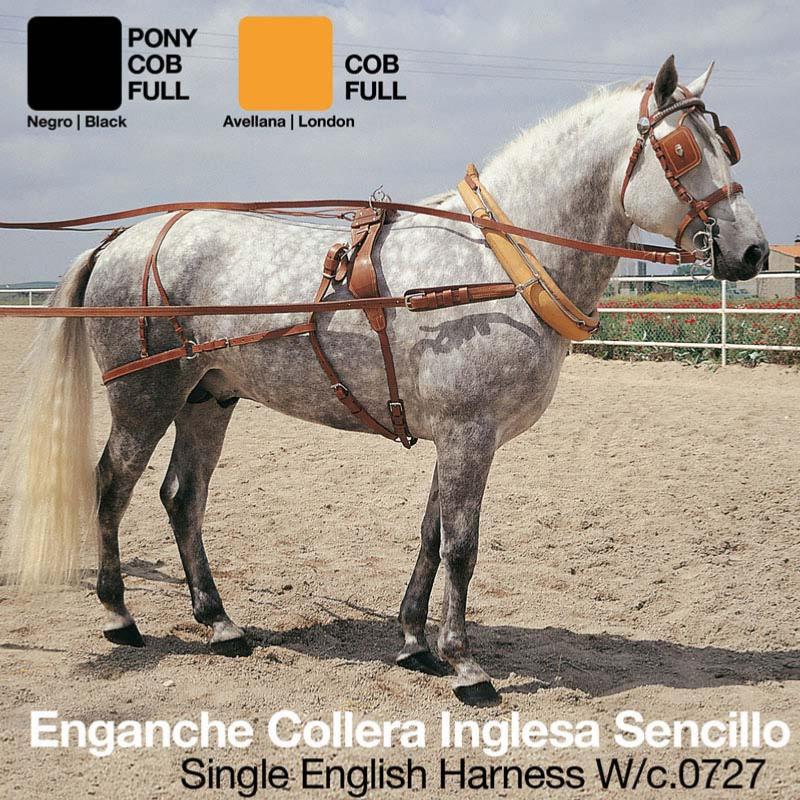 ZALDI - Harnais d'Attelage à collier anglais simple en cuir