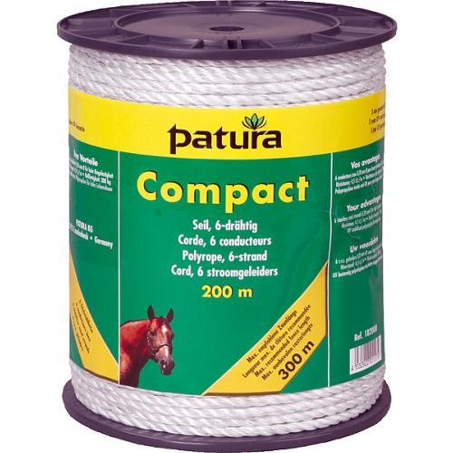 PATURA - Corde COMPACT pour clôture électrique , Rouleau de 200 m, blanc