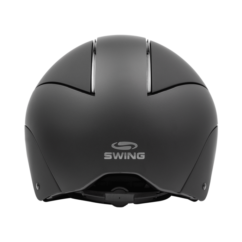 SWING - Casque d'Equitation mat grille CHROME H24 TAILLE 51 -55 CM