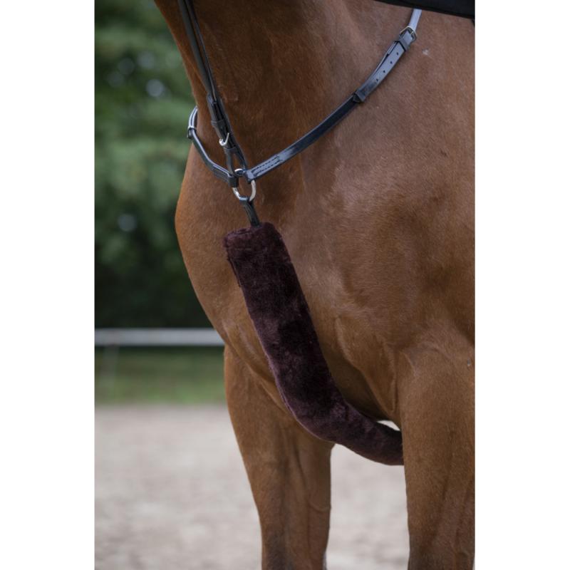 EQUITHEME - Fourreau de Collier de Chasse en mouton synthétique TEDDY NOIR