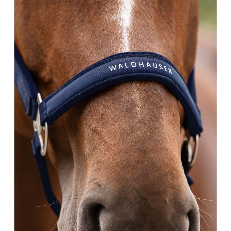 WALDHAUSEN - Licol synthétique doublé velours réglable ATHELTIC PONEY ROUGE/BEIGE