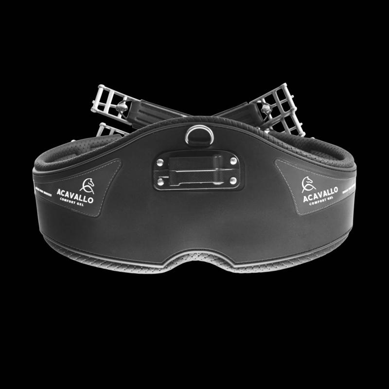 ACAVALLO - Sangle Anatomique PVC Anti Chocs à Gel Anti Compression 115 CM NOIR