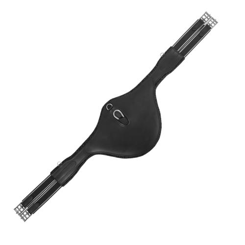 EQUESTRO - Bavette à mousqueton en cuir matelassé taille Poney à Cheval 