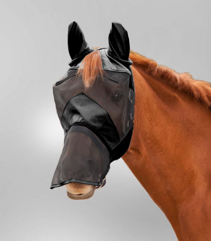 WALDHAUSEN - Masque Intégral pour licol Anti UV PREMIUM PONEY NOIR