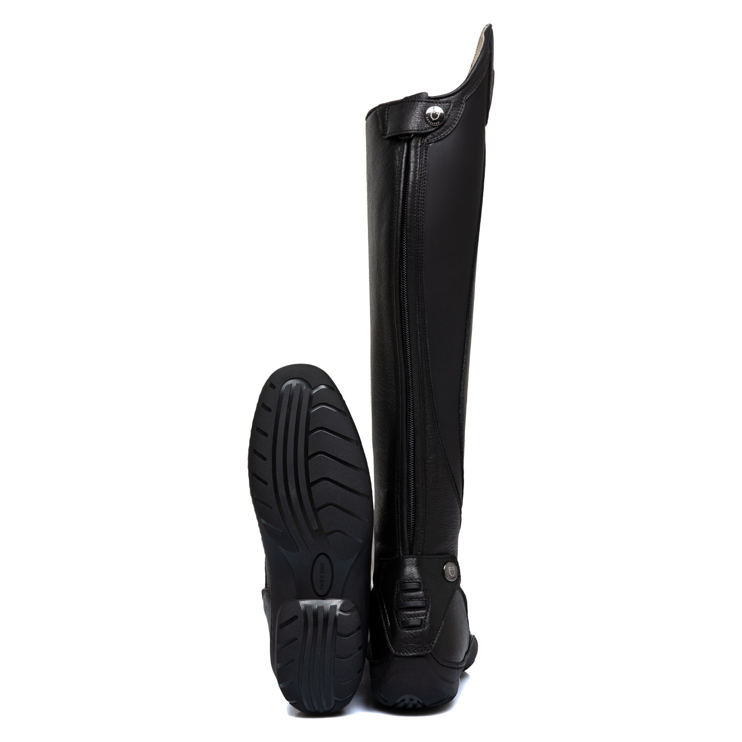 EQUESTRO - Bottes équitation en Cuir  avec semelle Sport SPORTY