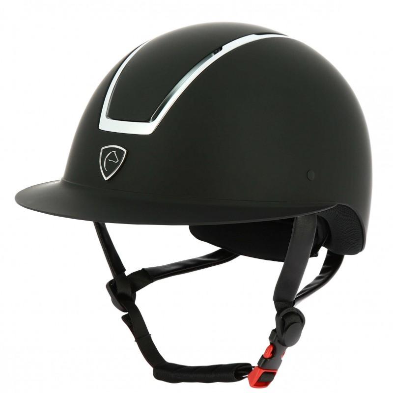 EQUITHÈME - Casque équitation en ABS avec visière large  GLINT MAT