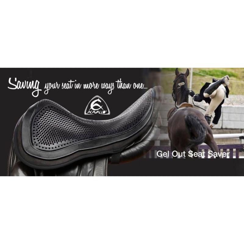 ACAVALLO - Dessus de Selle 20 MM Assise Gel ou Drilex VERSION CSO M Assise GEL NOIR