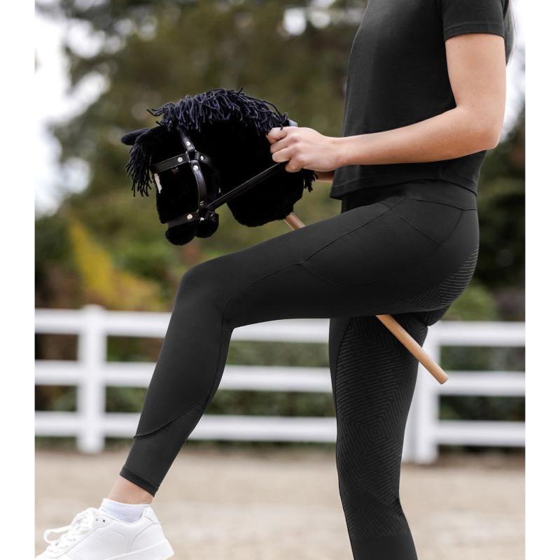 WALDHAUSEN - Hobby Horse avec bride amovible et manche bois Blacky, Toffy et Milky BLANC MILKY