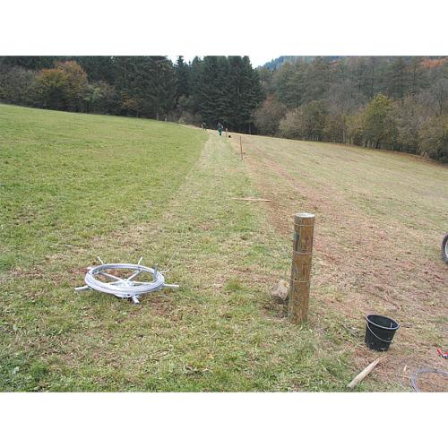 PATURA - Dérouleur de fil de clôture électrique avec pied pour fils acier et Hippowire 