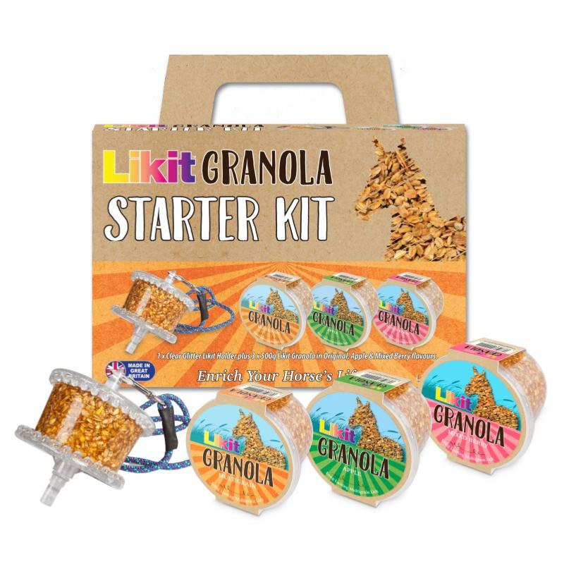 LIKIT - Starter Kit de pierres 3 à Lécher MUESLI GRANOLA avec support