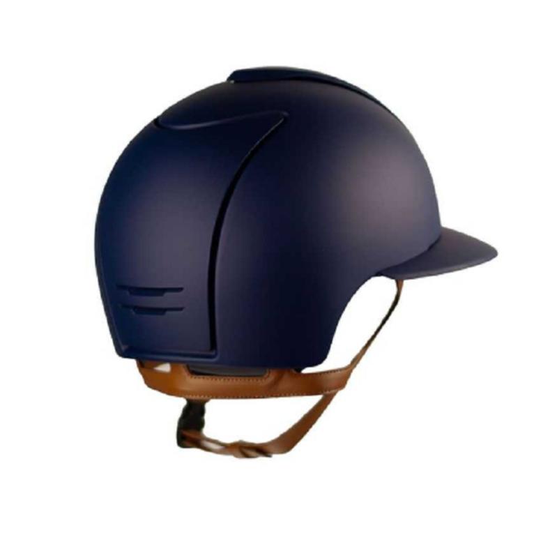 KEP ITALIA - Casque équitation Cromo Matt 2.0 Visière Polo jugulaire Camel TAILLE 51 CM NOIR