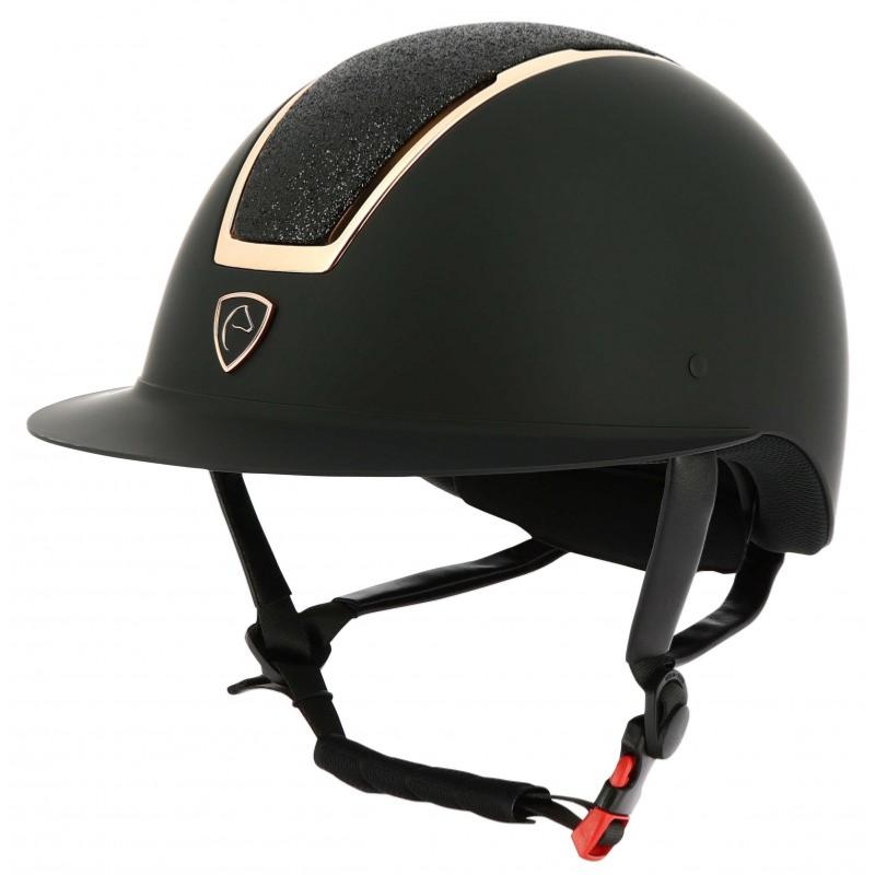 EQUITHÈME - Casque équitation en ABS avec visière large  GLINT MAT