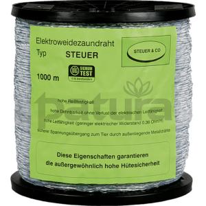 PATURA - Fil plastifié spécial clôture électrique 1000 M 