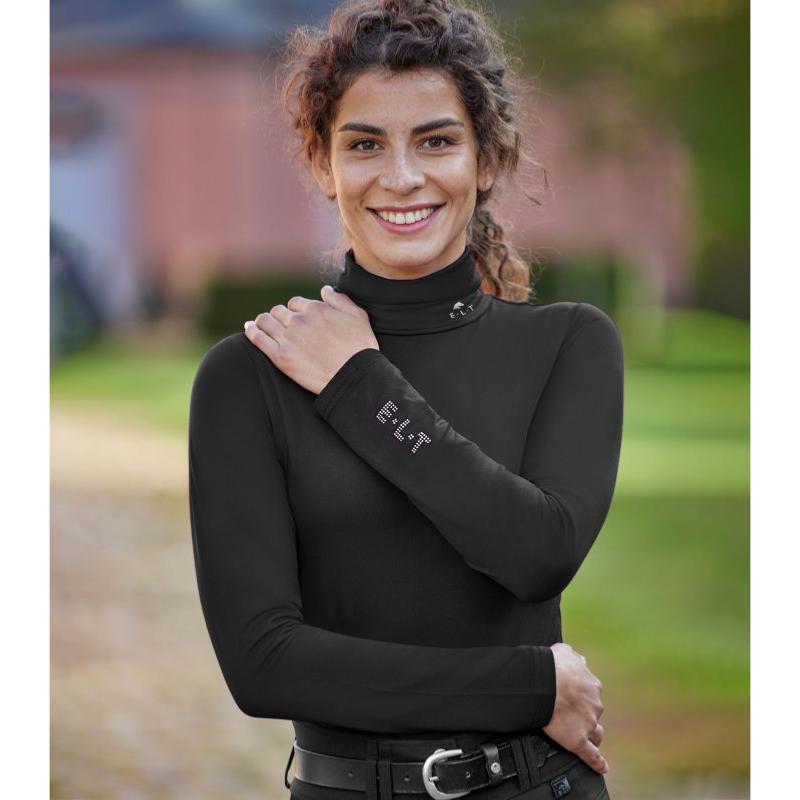 ELT - Col Roulé Cavalière en Maille Technique MADISON XXS FEMME NOIR