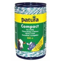 PATURA - Fil électro-plastique COMPACT pour clôture électrique, blanc vert L200 M 
