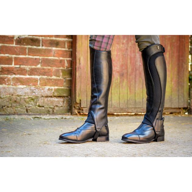 TREDSTEP - Mini Chaps Cuir Vachette et Néoprène MEDICI Air M30-H38 (12/15) NOIR