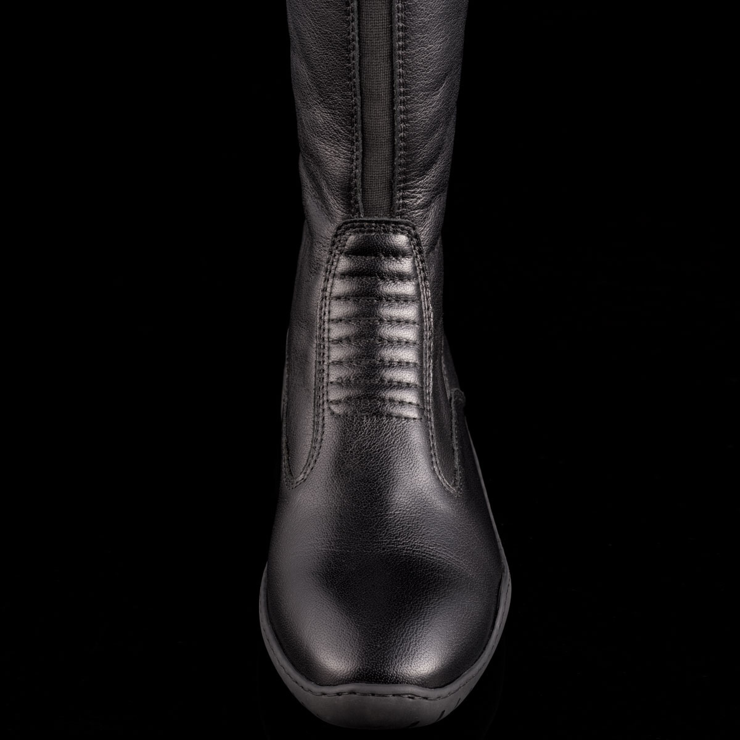 TATTINI - Bottes équitation cuir grainé avec semelle sport SEGUGIO SH XXS NOIR 37 FR