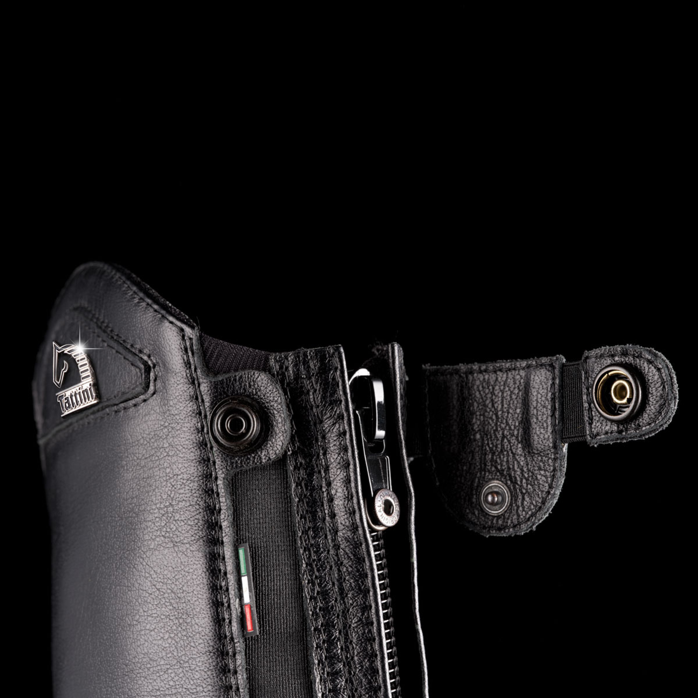 TATTINI - Bottes équitation cuir grainé avec semelle sport SEGUGIO SH XXS NOIR 37 FR