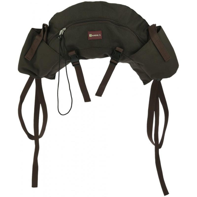 RANDOL'S - Sacoche de randonnée forme banane pour troussequin MARRON
