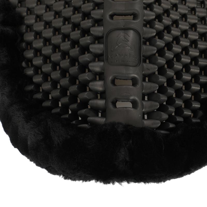 ACAVALLO - Amortisseur réhausseur en mousse PIUMA bord mouton NOIR REHAUSSEUR AVANT