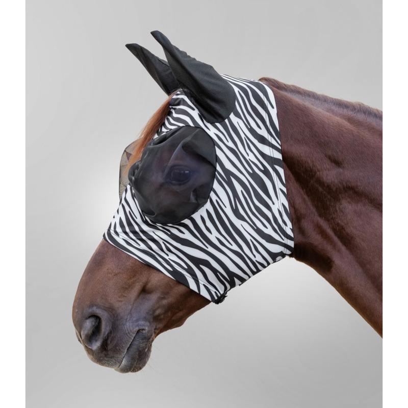 WALDHAUSEN - Masque Anti-Mouche ZEBRA Intégral Facile à Enfiler PUCK