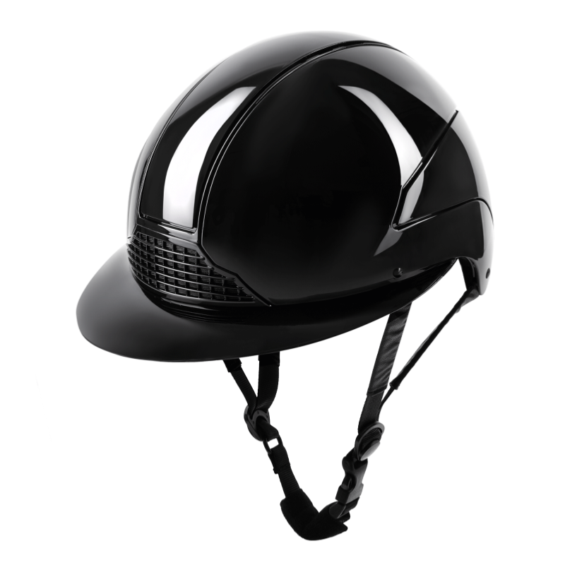SWING - Casque d'équitation grande visière Lady GLOSSY H24 NOIR  TAILLE 57-59 CM