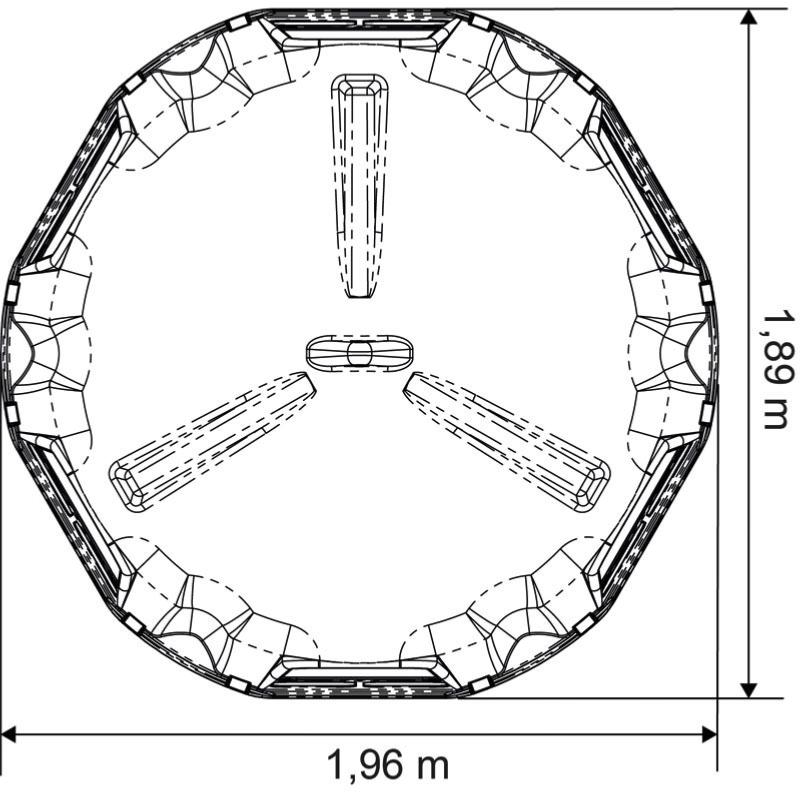 LA GEE - Râtelier hexagonal RPE moyen modèle plastique SANS FOND