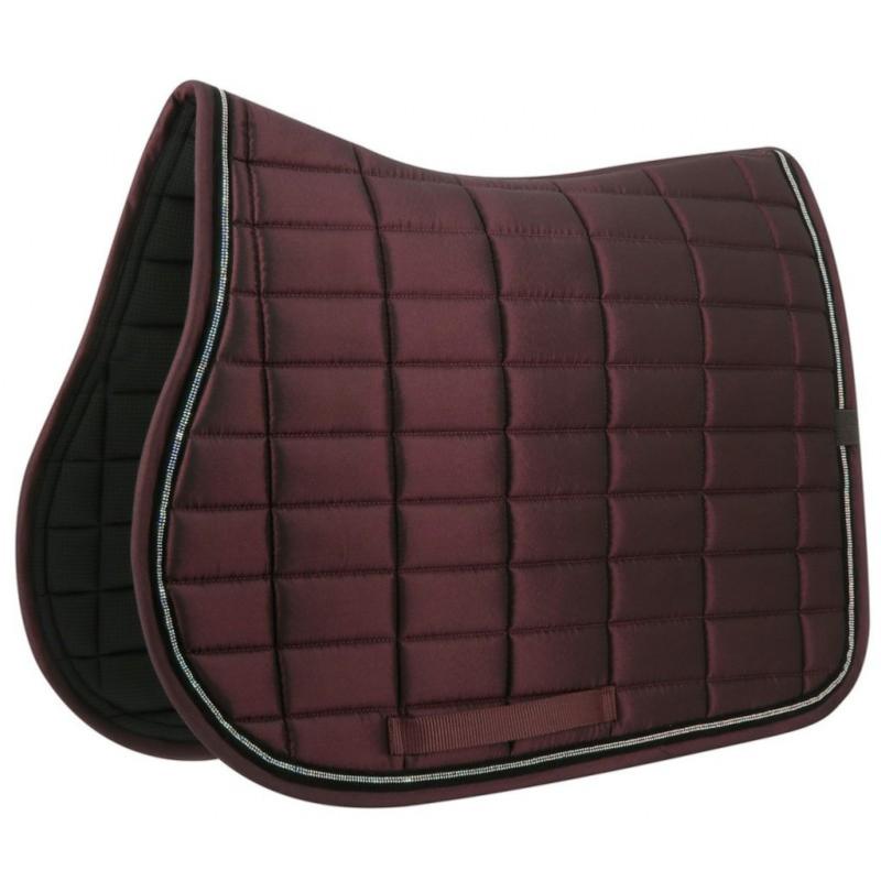Tapis de Selle Effet Métal et Liserés Strass DOMINO, EQUITHEME