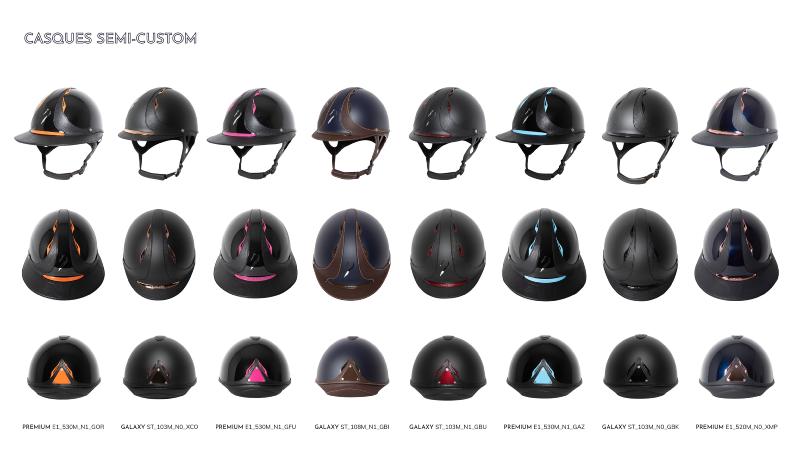 ANTARES - Casque GALAXY à Coque ABS et Inserts Cuir 54 S BLACK/BLACK