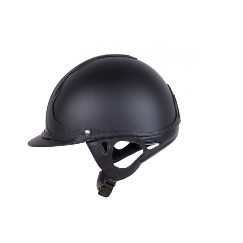 ANTARES - Casque d'Equitation REFERENCE à Coque ABS et Inserts Cuir 54 S NOIR/NOIR
