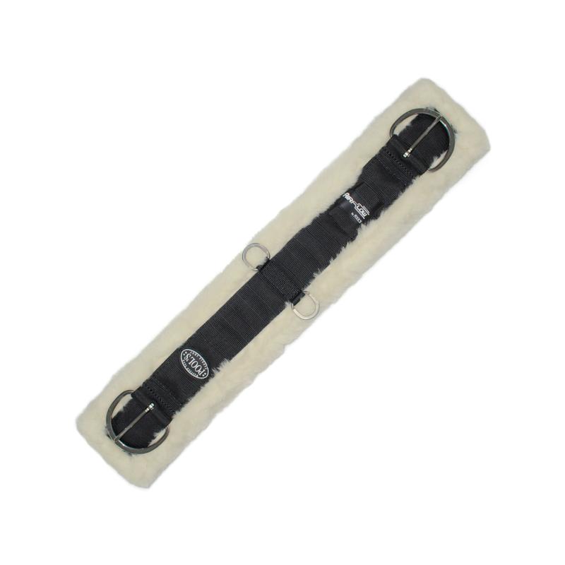 POOL'S - Sangle Western en Toile Doublée Laine 26 pouces/66 CM NOIR